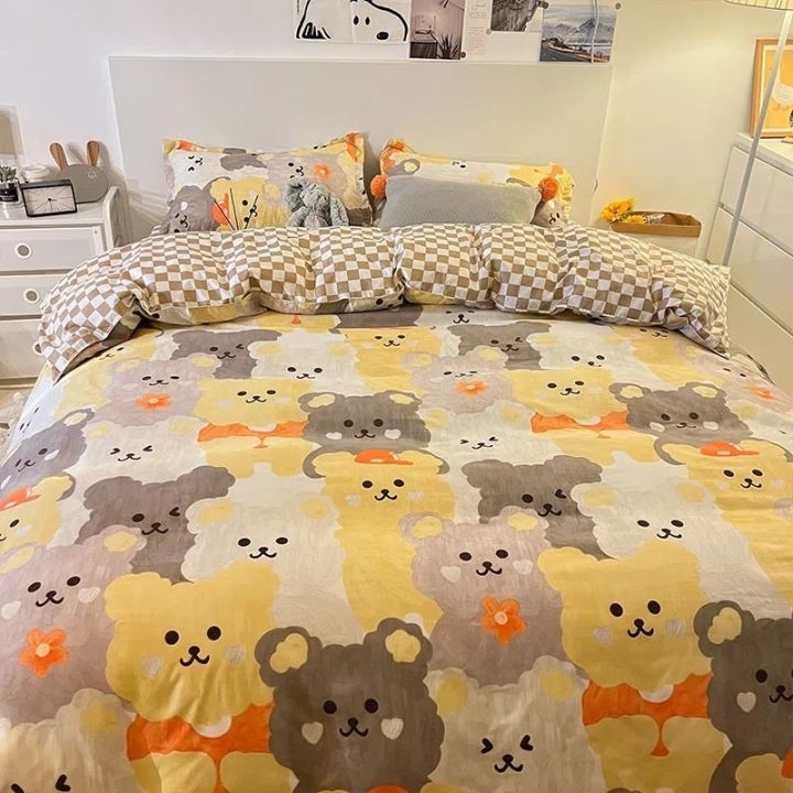 Cute%20Cartoon%20Bear%20Boys%20Girls%20Bedding%20Set%20Fashion%20Adult%20Children%20Bed%20Linen%20Duvet%20Quilt%20Cover%20Pillowcas%20PolyesterPillowcases%20-%20Image%202