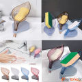 Simple Leaf Shape Soap Box Non-slip Bathroom Soap Holder Creative Kitchen Dish Brush Rack Household Tray Holder Case Container. 
