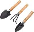 Garden Tools Set 3Pcs Mini Garden Tools Small Shovel/Rake/Spade for Plant Potted Transplanting Flowers and Digging. 