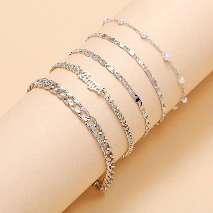 Alien%205Pcs%20Trendy%20Chain%20Bracelet%20Set%20For%20Women%20Angel%20Letter%20Gold%20Silver%20Color%20Link%20Chain%20Bangle%20Female%20Fashion%20Jewelry%20Gift%20-%20Image%204