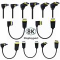 90 Degree Angled DisplayPort 1.4V 32.4Gbps Cable 8K 4K HDR 165Hz Adapter For Video PC Laptop TV HDMI Nintend Switch Projector DP. 
