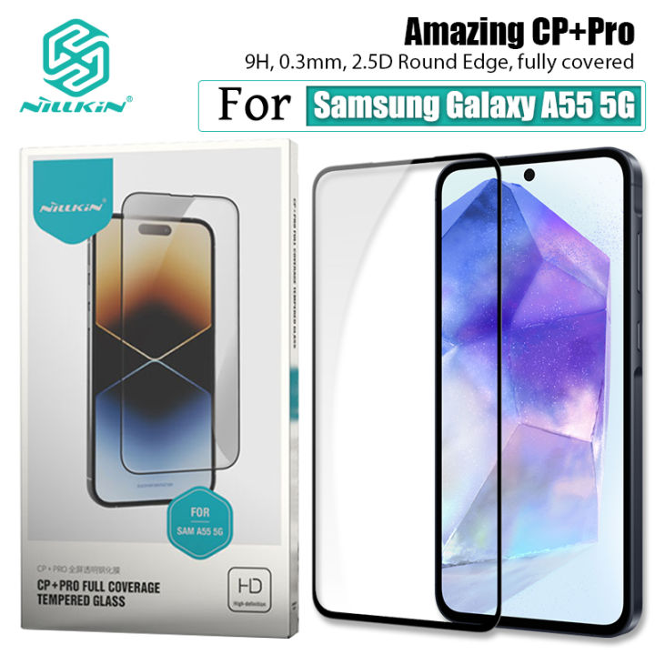 (New) nillkin for Samsung Galaxy A55 tempered glass, amazing CP pro anti-glare tempered glass film screen protector