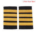 1Pair Epaulettes Professional Pilot Uniform Epaulets Gold Stripe Shoulder Badges Jessica. 