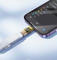 Hoco UA36D USB-C Male to iP Female OTG Transparent Adapter. 