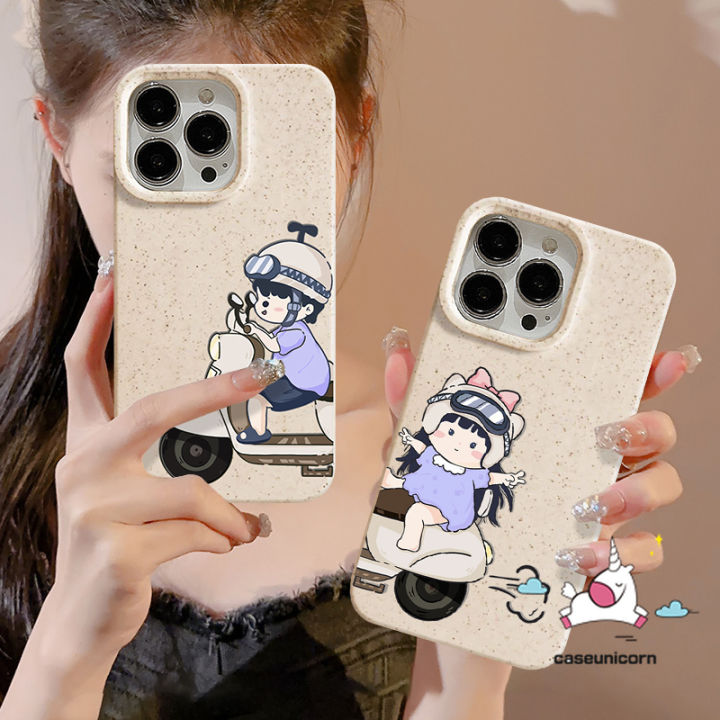 Couples%20Degradable%20Eco-Friendly%20Casing%20Compatible%20for%20IPhone%207Plus%2014%2015%2012%2011%2013%20Pro%20Max%20XR%206S%208%2015%206%207%20Plus%20XS%20Max%20X%20SE%202020%20Cartoon%20Electric%20Bike%20Boy%20Girl%20Soft%20Cover%20-%20Image%204