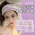 Wearable Korean style with wide edges elastic headbands women in all seasons, simple facial wash headbands, and hair accessories for external wear.