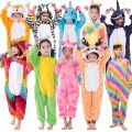 Kigurumi Unicorn Pajamas Kids Girl Sleepwear Onesie Animal Cartoon Jumpsuit Fox Dinosaur Panda Costume Winter Child Boys Pyjamas. 