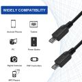 USB 2.0 Female to 2 Micro USB Male Cable, Length: About 30cm.