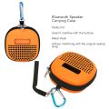 Speaker Semi Hard Case, Orange Micro Bluetooth Speaker Case Scratch Resistant with Metal Hook for Speakers.