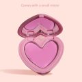 Purple Peach Cream Blush Makeup Palette Moisturizing Cheek Tint 3 Colors Orange Peach Pink Blusher Love Shape Blush With Puff. 