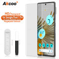Akcoo Pixel 7 Pro Screen Protector UV Liquid full screen adhesive for Google 7 Pro 5G Tempered Glass film fingerprint unlock. 