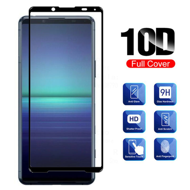 Relaxtoo For Sony Xperia 5 II 1Pcs Screen Protector Film With Black Edge For Sony Xperia5 II Full Cover Tempered Glass