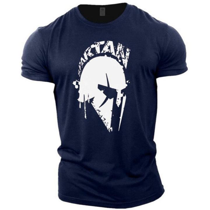 Vintage Men's T Shirt Spartan Print 3D T-Shirts Summer Short Sleeve Tops Personality Streetwear Oversized Tee Shirt Men Clothes