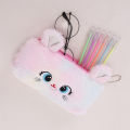 Kawaii Cartoon Cute Cat Plush Pouch Pencil Zipper Fluffy Large Capacity Pen Bag Fullhouse.