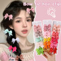 10Pcs/Set Ribbon Bowknot Hair Clips For Girls Handmade Cute Bows Hairpin Barrettes Headwear Kids Hair Accessories.