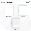 Hearts Floral Spiral Khata – 300 Pages –(3 Pcs) – Premium Quality Notebook for School, College, Office Use – Stylish Cover Design. 