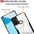 For Oppo A53 / Oppo A33 / Oppo A32 ( 2020 ) Edge-Reinforced Shockproof Cushion Back Clear Hybrid Transparent Hard Cover Casing. 