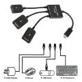 3 in 1 Micro USB HUB MALE TO FEMALE and Double USB 2.0 Host OTG Adapter Cable.