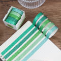 5Pcs Glitter Washi Tape Set Basic Masking Tape Journal Supplies Washitape Stationery Scrapbooking Album Decorative Adhesive Tape. 
