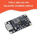 Type-C USB 2S/3S BMS 15W 8.4V 12.6V 1.5A Lithium Battery Charging Boost Module With Balanced Support Fast Charge With Indicator.