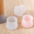 4Pcs set Silicone Chair Leg Caps Furniture Feet Pads Table Covers Socks Floor Protectors Non-Slip Cups Durable Round Bottom Pad.