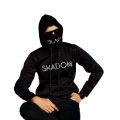 Black stylish mask hoodie for men shadow hoodie. 