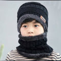 Men's Binij Fleece Wool Liner Thick Hat Scarf Set. 