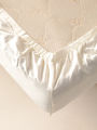 300 TC Fitted sheet with pillow covers - 100% Cotton Sateen - Ivory.