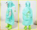 Fashion New Children Kids Raincoat Girls Boys Rain Coat Poncho Jacket Outdoor Student Rainwear With School Bag Position.