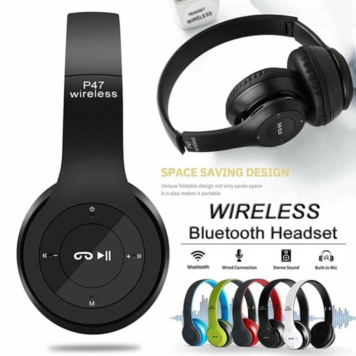 P47 Stereo Head Mounted Bluetooth Headphones Multifunctional Headset Wireless Phone Speakerphone 02 by Pick A Gadget
