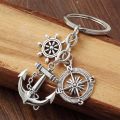 2021 European And American Foreign Trade Jewelry Compass, Rudder, Anchor Key Chain, Friendship Key Chain.