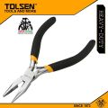 TOLSEN 10031 4.5" Mini Long Nose Cutting Pliers ( 4.5 inch/115mm ) Cr-V, TPR Handle Cable Wire Jewelry Plier. 
