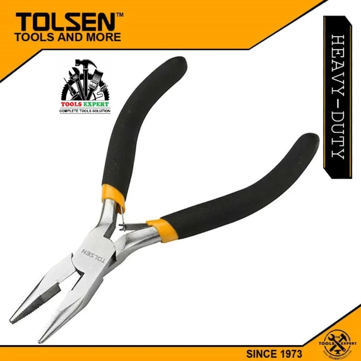 TOLSEN%2010031%204.5"%20Mini%20Long%20Nose%20Cutting%20Pliers%20(%204.5%20inch/115mm%20)%20Cr-V,%20TPR%20Handle%20Cable%20Wire%20Jewelry%20Plier%20-%20Image%205