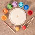 Rainbow Balls in Cups Wooden Sorter Game Wooden Sorting Balls Toys for Primary Activity Kindergarten.