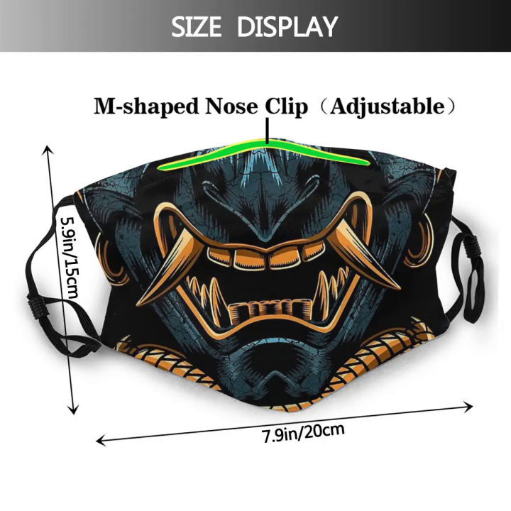 YAKUZA%20Oicho%20Kabu%20Yamaguchi%20Gumi%20Protection's%20Mask%20Oni%20Demon%20Awesome%20Samurai%20Gold%20Washable%20Fabric%20Masque%20With%20Filters%20Washable%20-%20Image%202