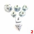 7pcs/set Polyhedral Metal Dice Set RPG T&G Waring Game Dungeons and Dragons Pink Blue Black. 