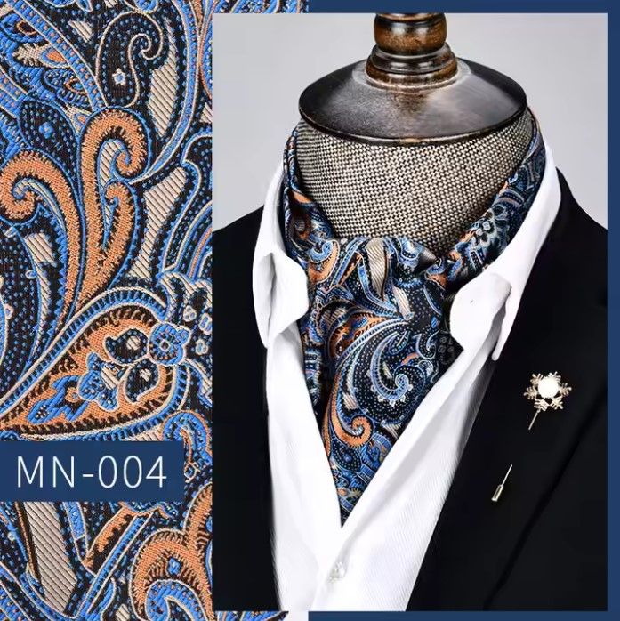 Paisley Men's Neckties Wedding Formal Cravat Silk Ascot Ties For Men Suit Wedding Party Suit Accessories