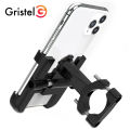 Gristel C1 Aluminum Allay Metal Bike Mobile Holder For mobile phone bracket motorcycle bicycle takeaway rider -Black Easy to Use an.