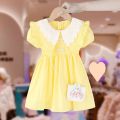 Girls Dress Summer 2024 New Children's Clothes Little Girl Little Fresh Princess Dress Foreign Style Thin Skirt Tide. 