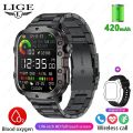 2024 Rugged Military Smart Watch Men Outdoor Watches lP68 Waterproof 2.01 Al Voice Bluetooth Call Smartwatch For Android lOS. 