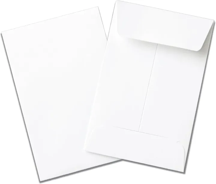 Coin Envelopes with Gummed Flaps, Pack of 100 Blank Small Envelopes for ...