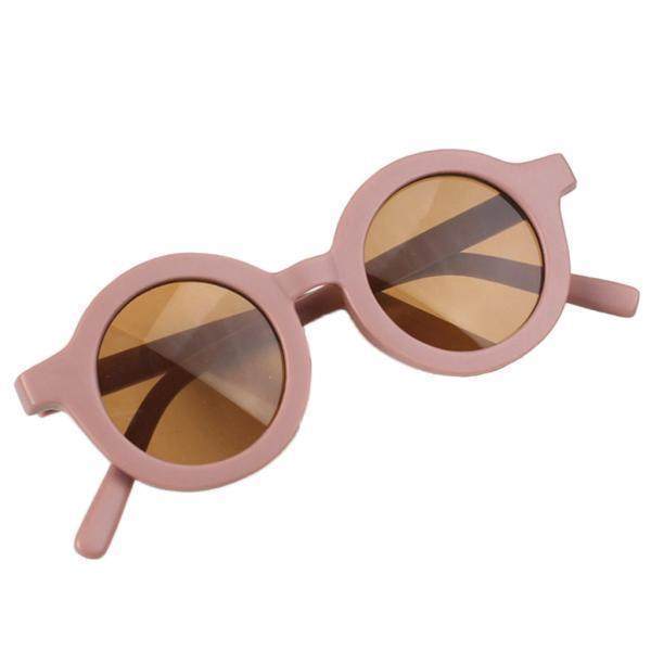 3xBoy Girl Kids Round Frame Sunglasses UV400 Glasses Outdoor Eyewear Purple