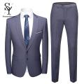 Blazer Pants Long Sleeve Pure Color Two Buttons Blazer Pants.
