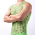2022Men Vest Undershirt Gay Clothing Mesh Shirt See Through Sheer Sleeveless Men's Tank Top Transparent Shirt incerun майка. 