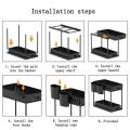 2 Tier Under Sink Organizer Sliding Cabinet Basket Organizer Storage Rack Hooks Hanging Cup Bathroom Kitchen Organizer.