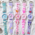 Sanrio Watch Cute 3D Waterproof Quartz Silicone Strap Cartoon Children's Kuromi Melody Cinnamoroll Watches Student Gift. 