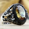 【beauty code store】men's ring metal gold color black stone zircon punk rings for men engagement wedding luxury jewelry.