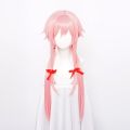 ccutoo Synthetic Gasai Yuno Wig Long Pink Hair Wig Anime Future Diary Cos Hair Cosplay Wig + red ribbon+ wig cap. 