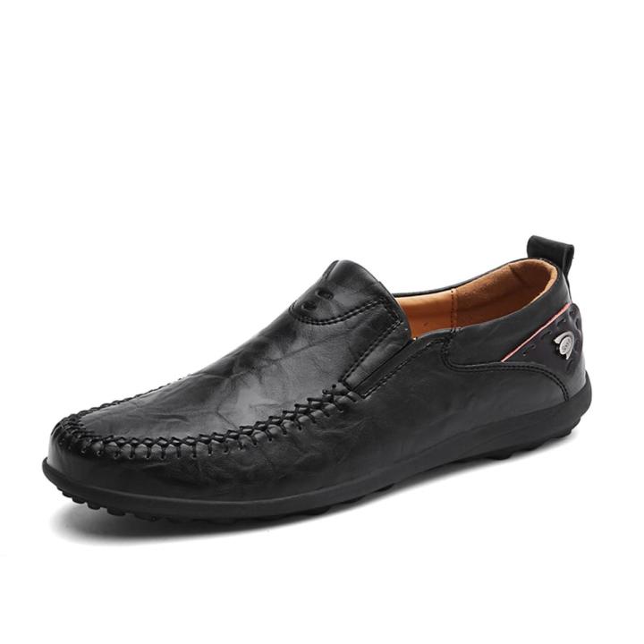Italian Men Casual Shoes Summer Leather Men Loafers Moccasins Slip on Men's Flats Breathable Male Driving Shoes Ztos