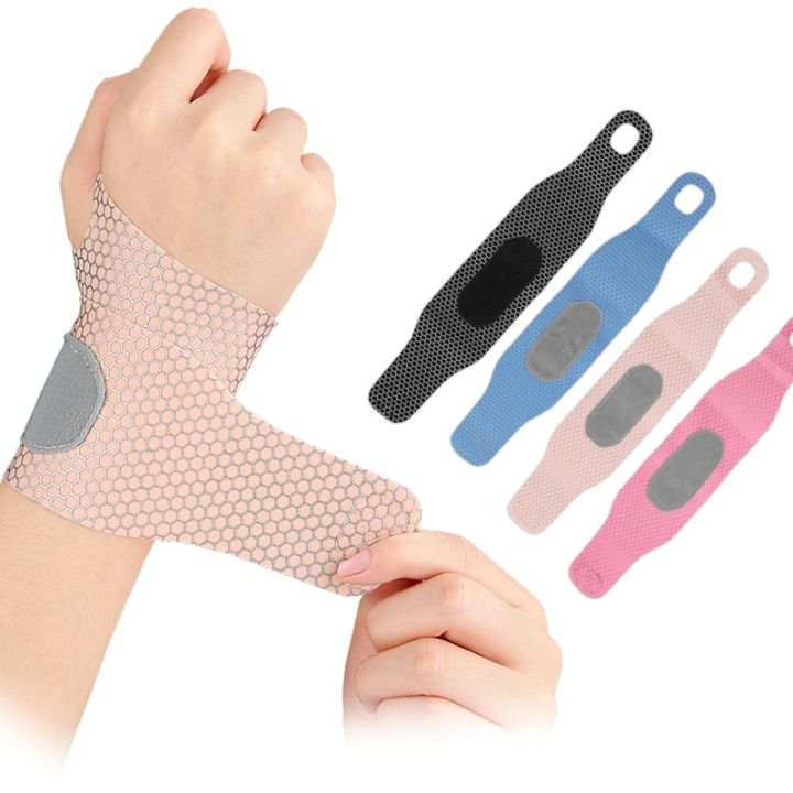 1pc Adjustable Wristbands Safety Wrist Support Bracer Gym Sports Wristband Carpal Protector Breathable Injury Wrap Band Strap